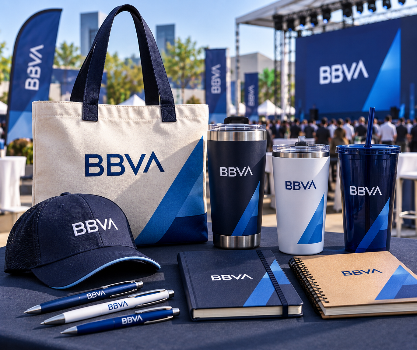 Banderas y artículos para eventos masivos