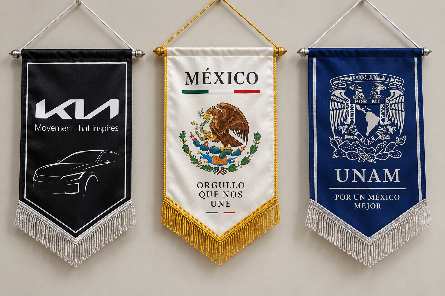 Banderines institucionales e intercambio